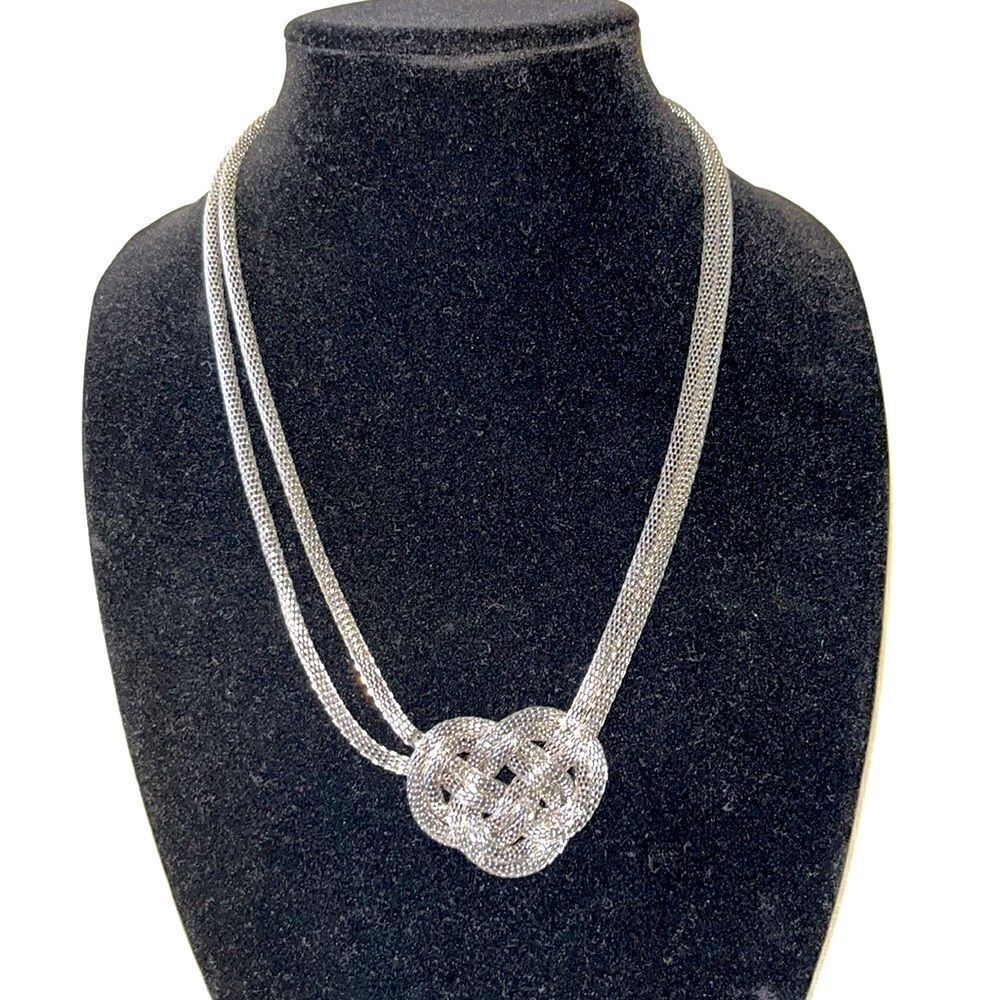 Oxidizedโ
MetalโKnotย Necklace-โ
Womenโs